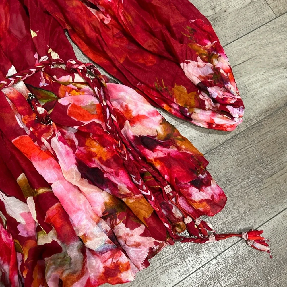 Hemant and Nandita Tuhi belt short linen blend dress NWT - Picture 4 of 6